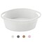 ABenkle Cute Small Woven Basket with Handles, 12"x 8" x 5" Rope Room Shelf Storage Basket Chest Box for Cat and Dog Toys, Empty Decorative Gift - White